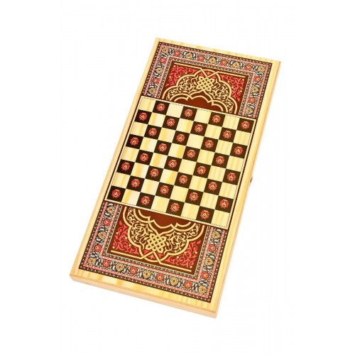 Нарды+Шашки "Походные - Тигр" средние (50х25х4 см)